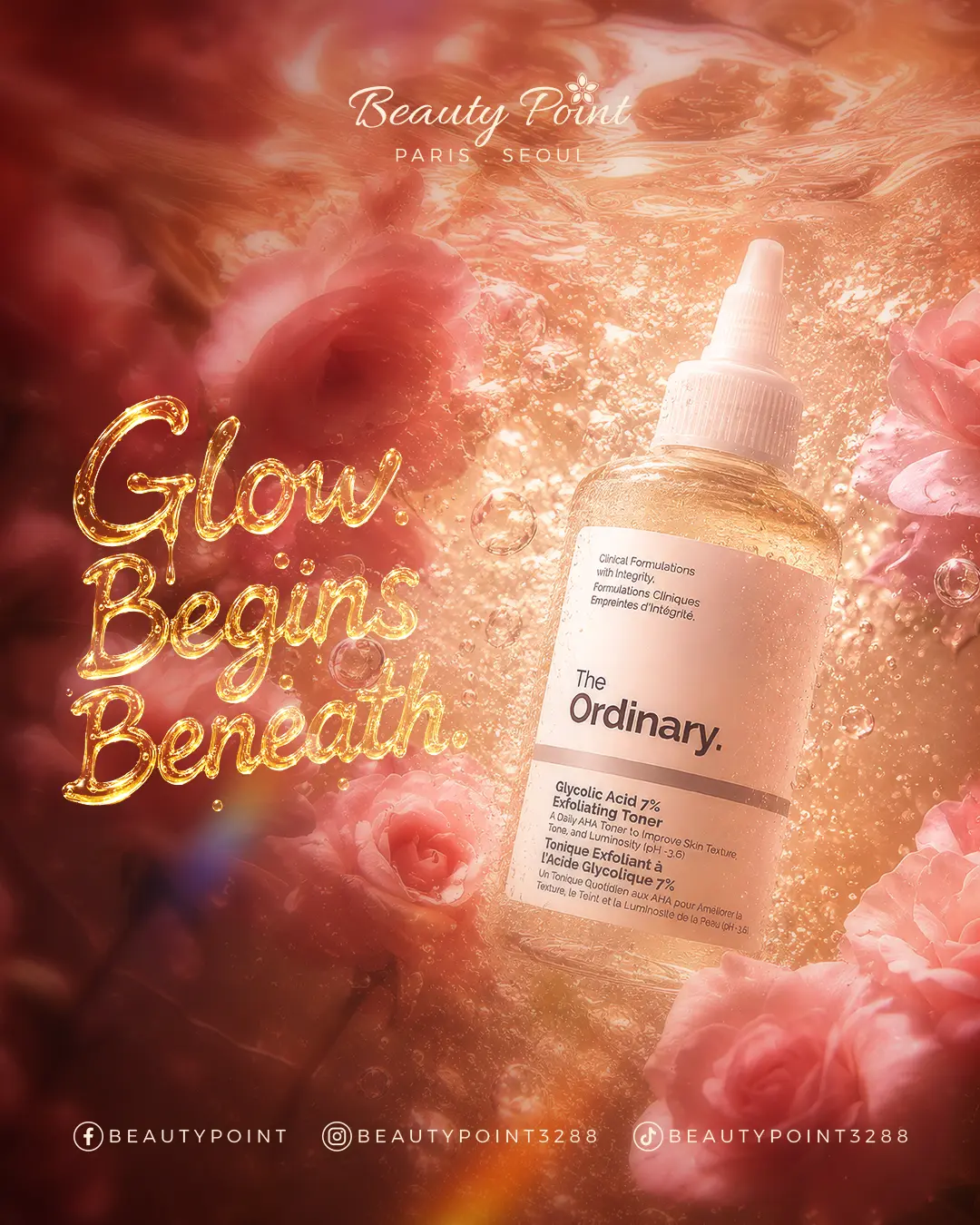 The Ordinary Glycolic Acid 7% Toner — Glow Begins Beneath